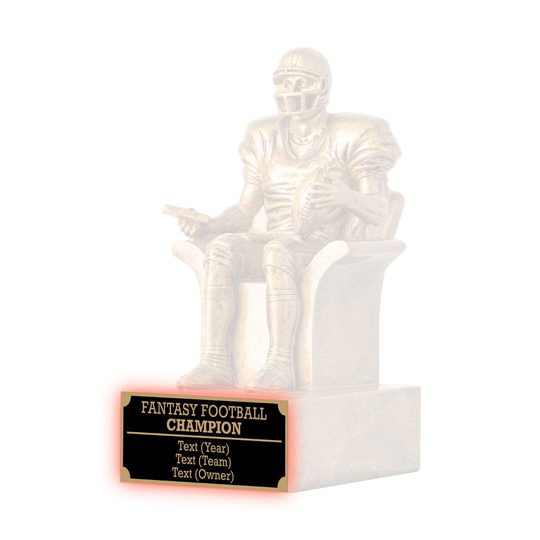 TrophySmack Golden Player Fantasy Football Trophy Engraving Redemption