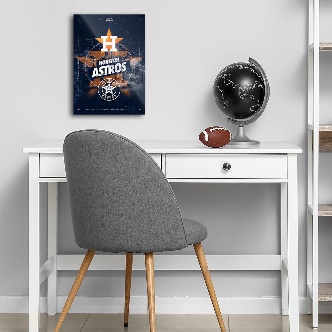 Houston Astros City Skyline Stacked - MLB Metal Wall Art - TrophySmack