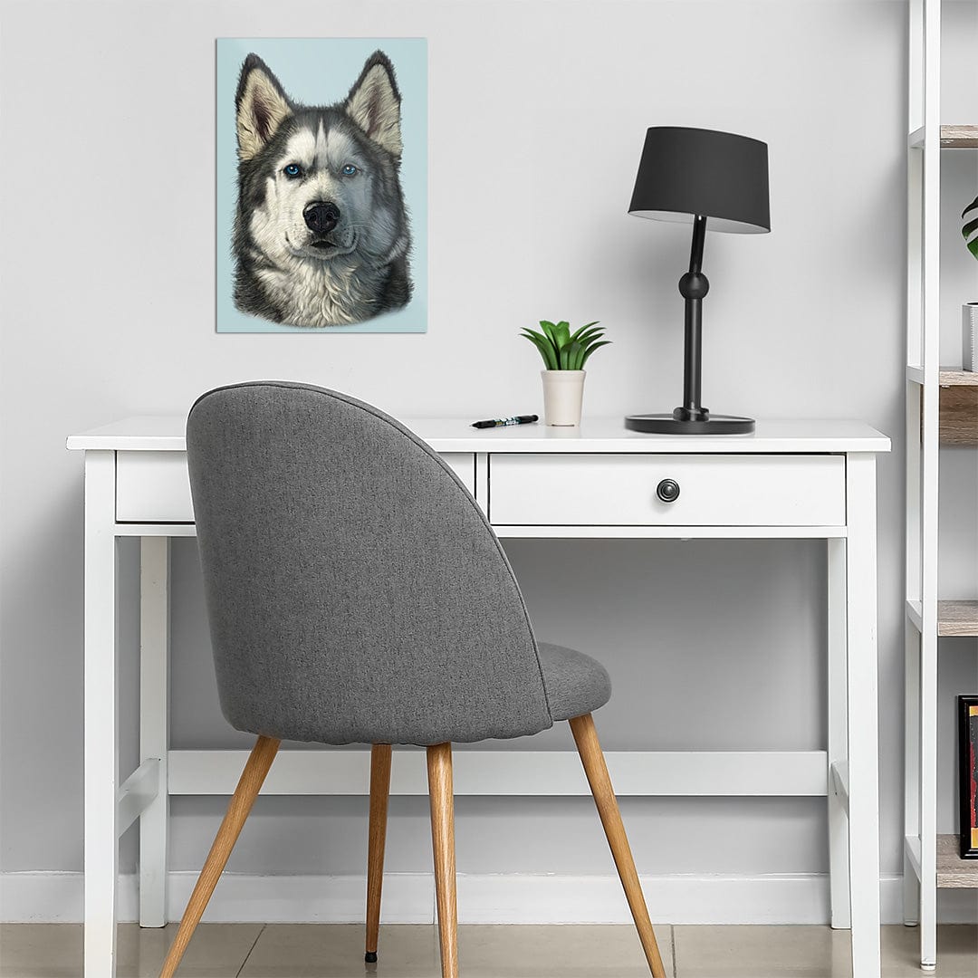 TrophySmack Husky Portrait - Metal Wall Art