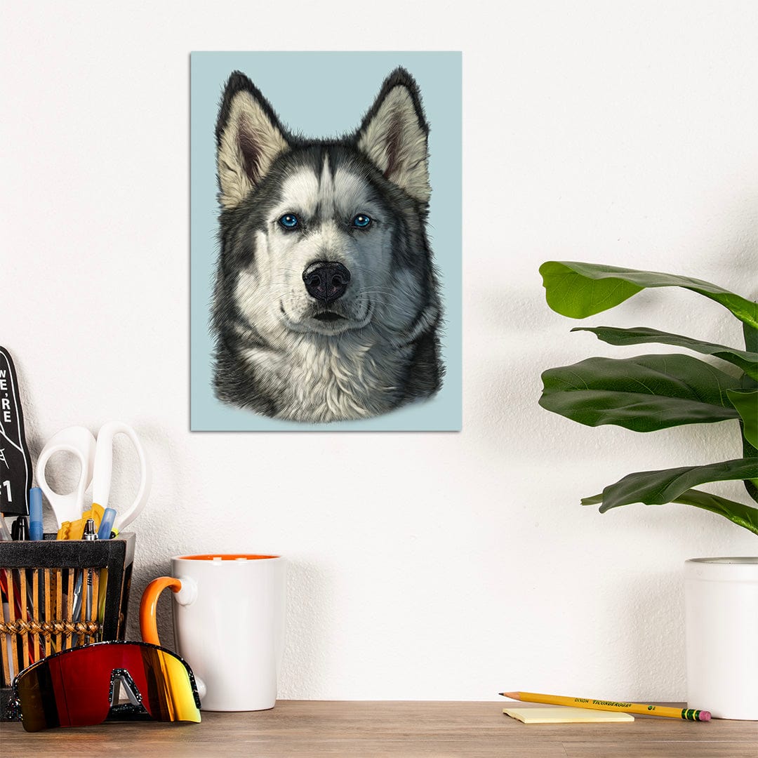 Husky Portrait Metal Wall Art TrophySmack