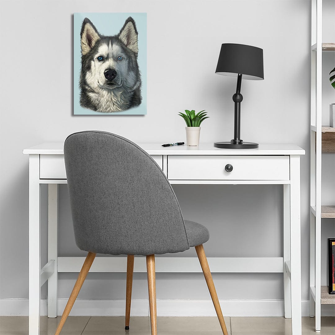 TrophySmack Husky Portrait - Metal Wall Art