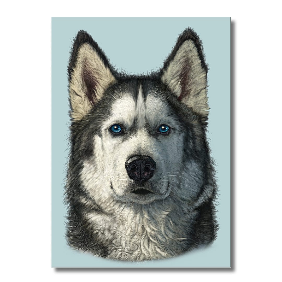 TrophySmack Husky Portrait - Metal Wall Art