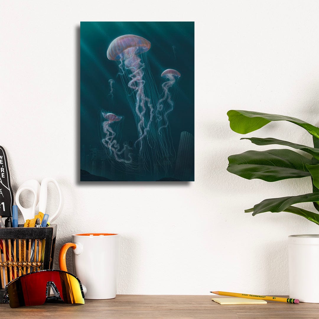 TrophySmack Jellyfish in the Deep - Metal Wall Art