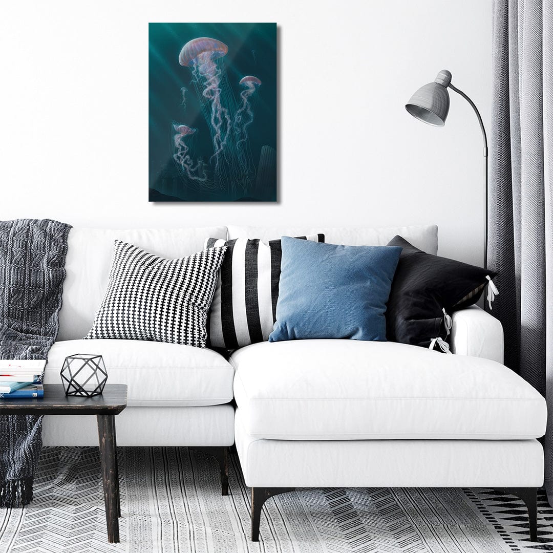 TrophySmack Jellyfish in the Deep - Metal Wall Art