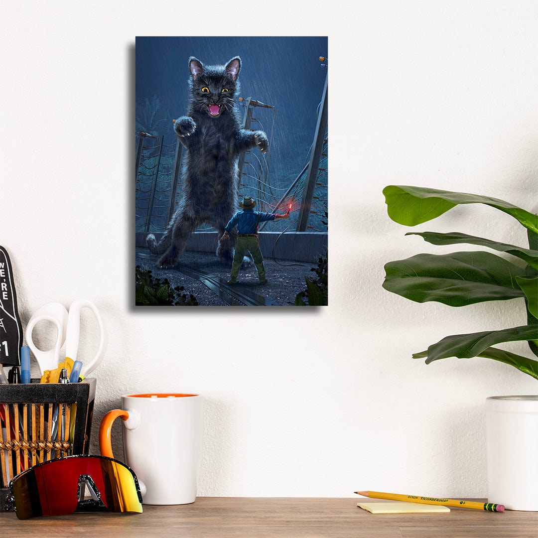 TrophySmack Jurassic Kitty - Metal Wall Art