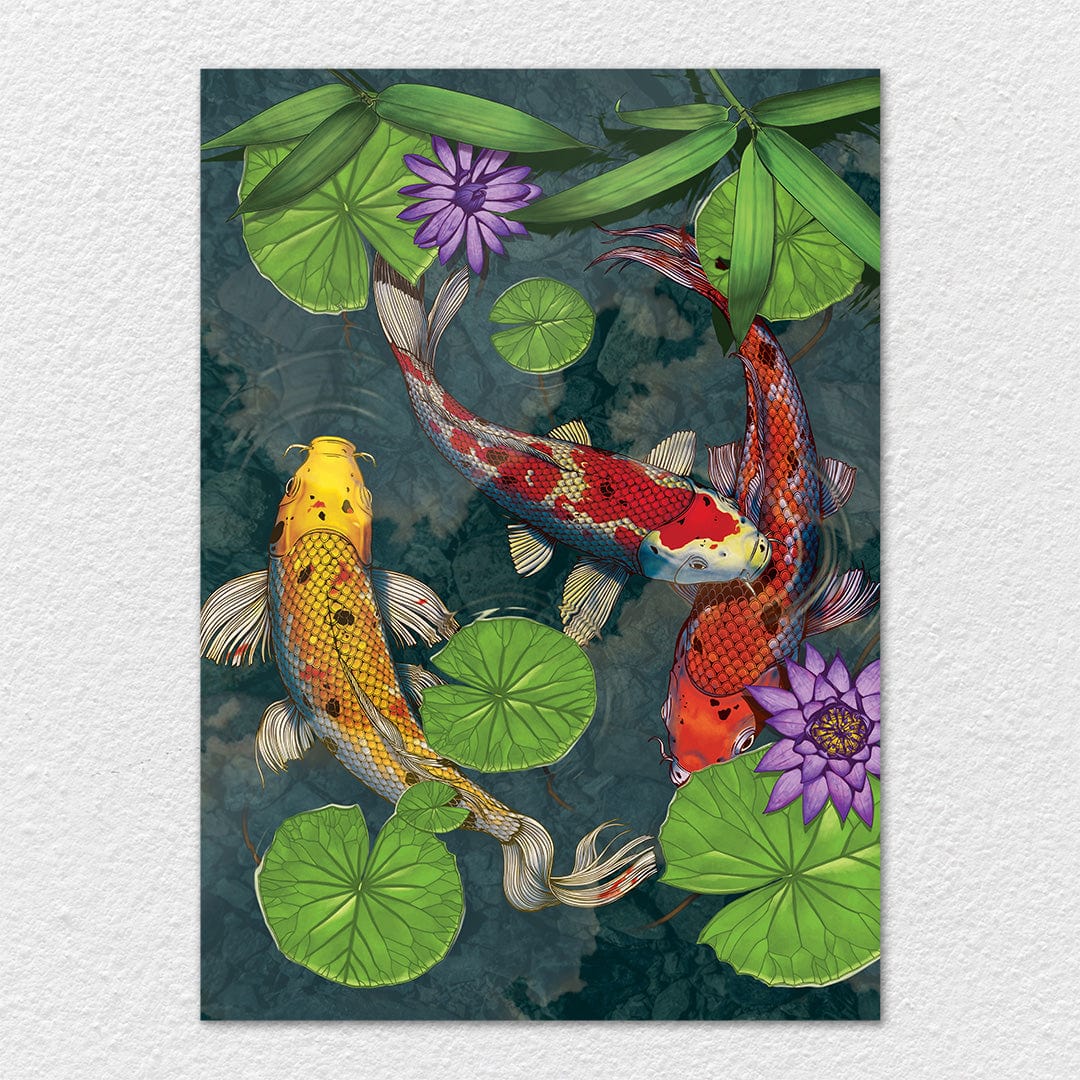 TrophySmack Koi Fish Pond - Metal Wall Art