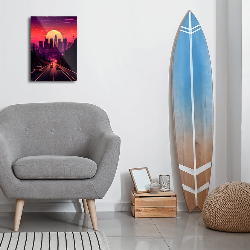 TrophySmack LA City Sunset Road - Metal Wall Art