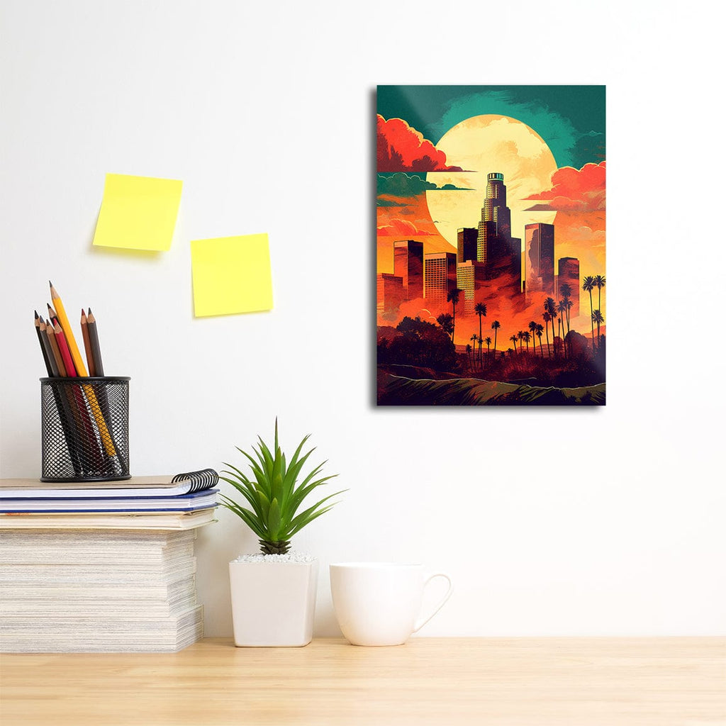 Dodger Stadium Canvas, LA Skyline Printed on Canvas, Los Angeles