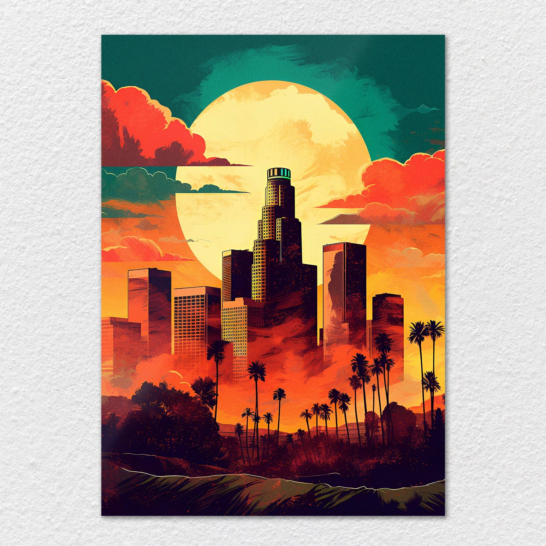 TrophySmack LA Skyline - Metal Wall Art