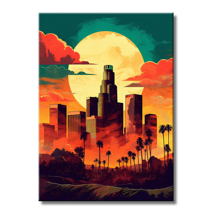 TrophySmack LA Skyline - Metal Wall Art