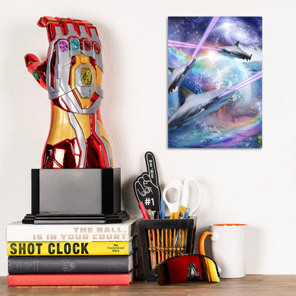 TrophySmack Laser Sharks - Metal Wall Art