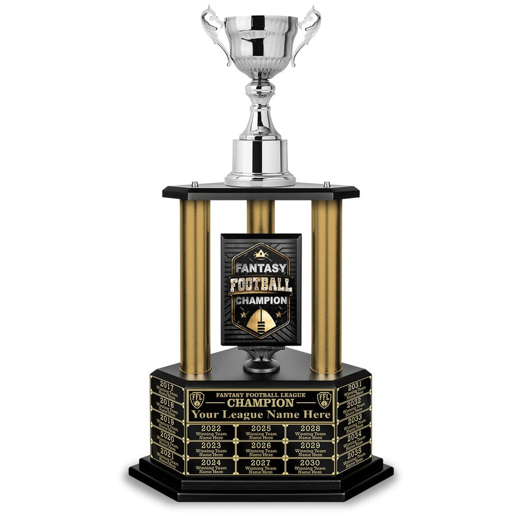 NEW 26”-36” Gold Column Fantasy Football Perpetual Trophy - TrophySmack