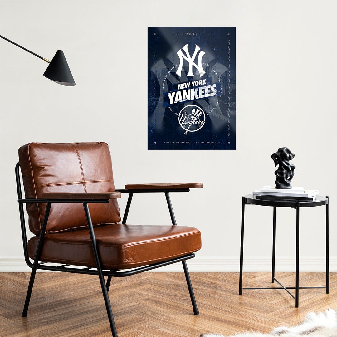 New York Yankees City Skyline Stacked - MLB Metal Wall Art - TrophySmack