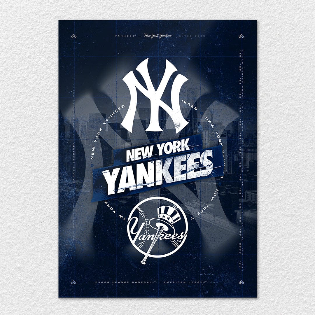 TrophySmack New York Yankees City Skyline Stacked - MLB Metal Wall Art