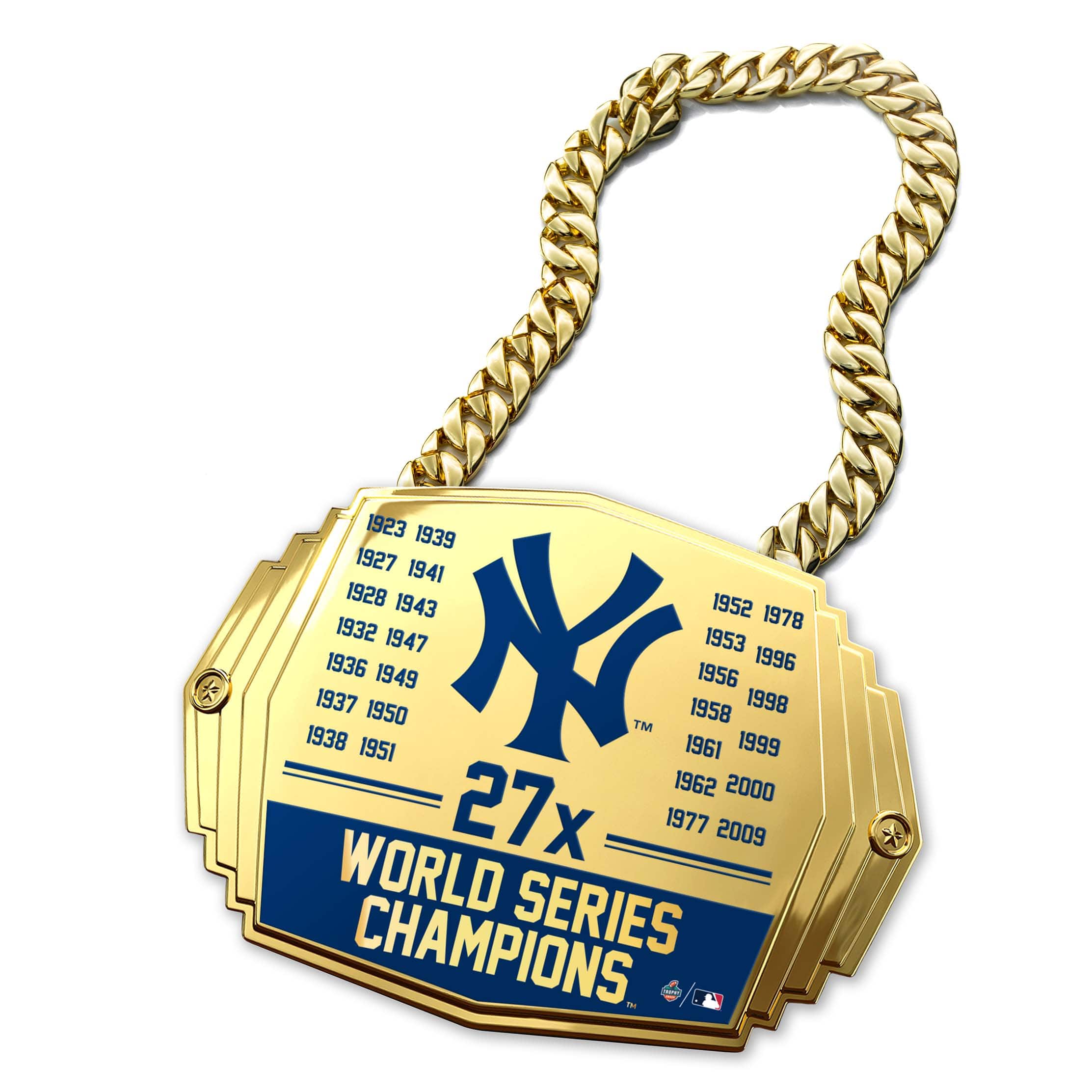 Custom Champion NY Yankees Turnover Chain - 5lb Bling Chain - TrophySmack