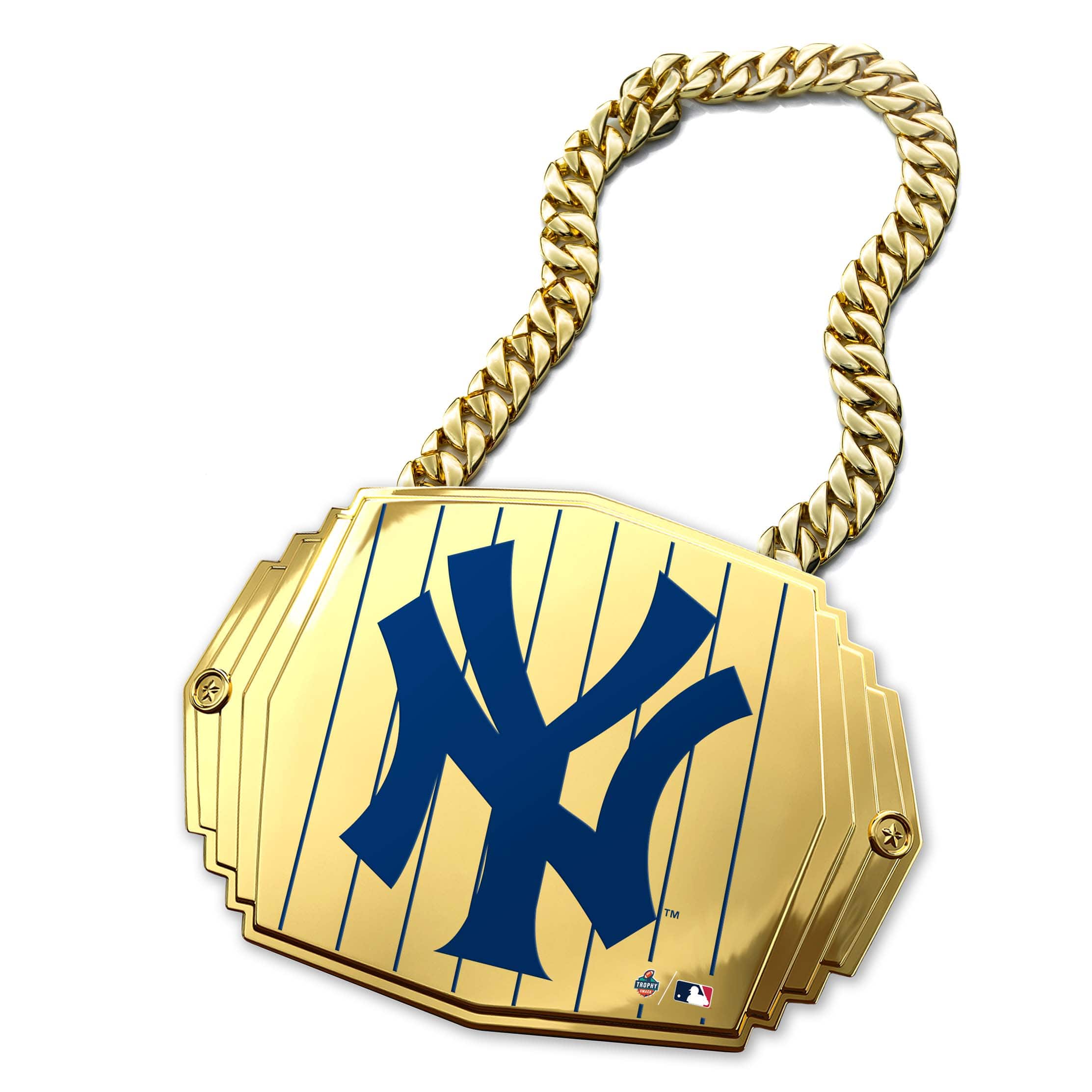 Custom Champion NY Yankees Turnover Chain 5lb Bling Chain TrophySmack