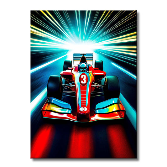 TrophySmack Retro Formula One Racecar - Metal Wall Art