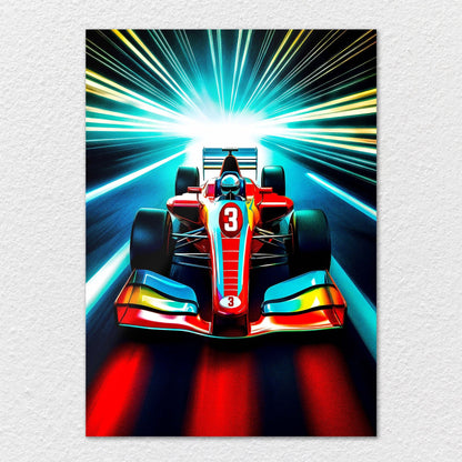 TrophySmack Retro Formula One Racecar - Metal Wall Art