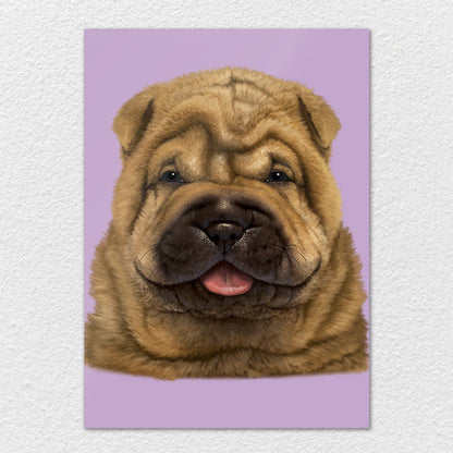 TrophySmack Shar Pei Puppy - Metal Wall Art