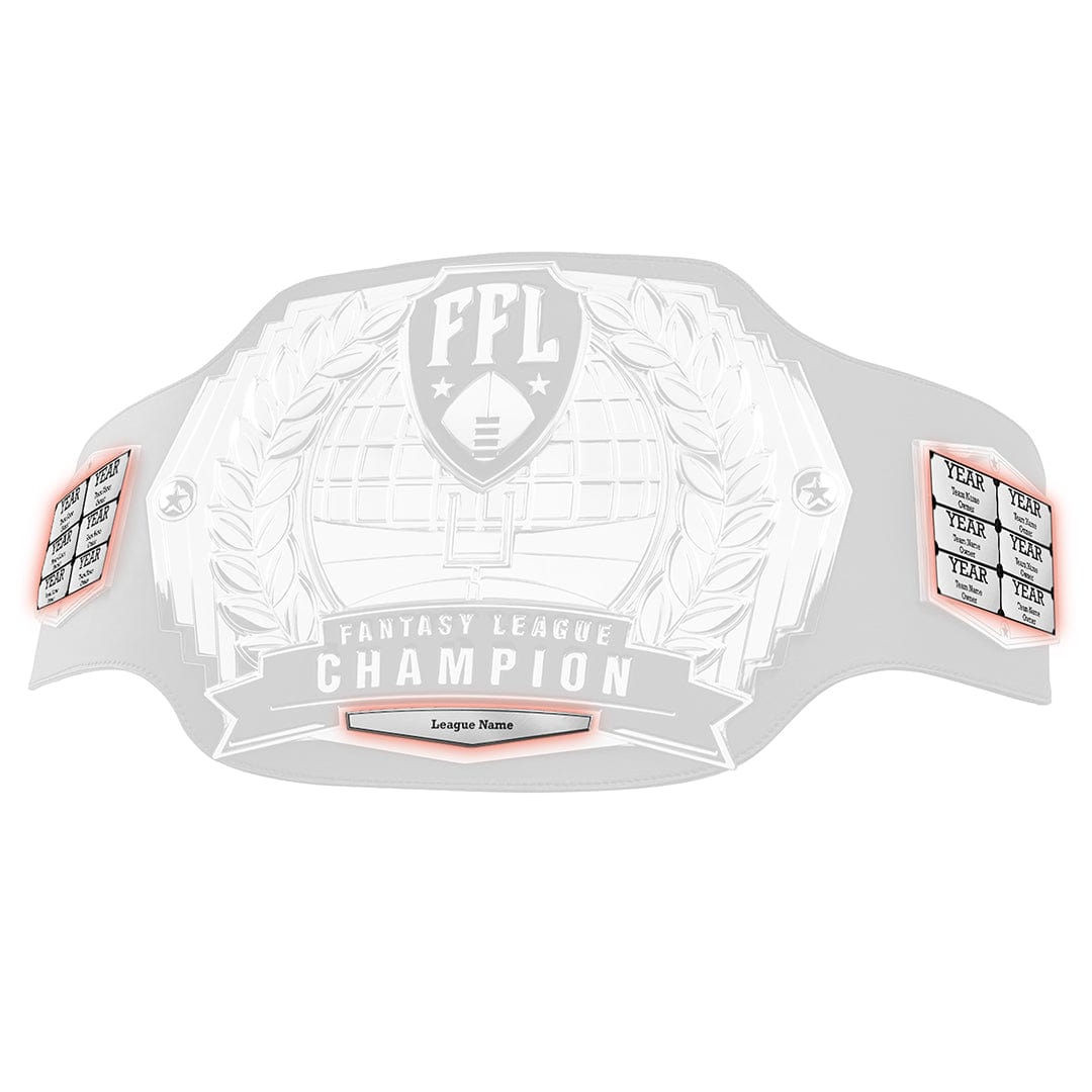 TrophySmack Silver Fantasy Football Championship Belt Engraving Redemption