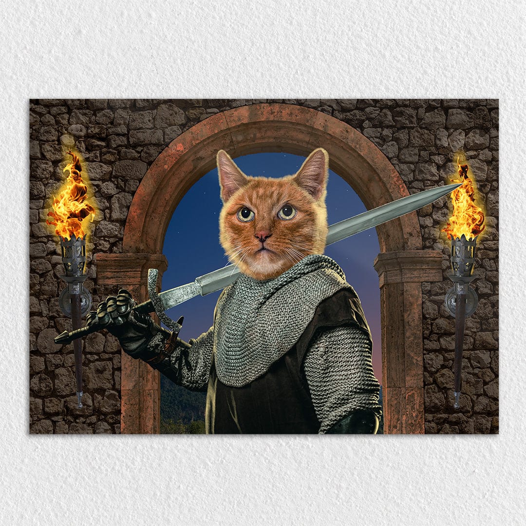 TrophySmack Sir Cat Knight - Metal Wall Art