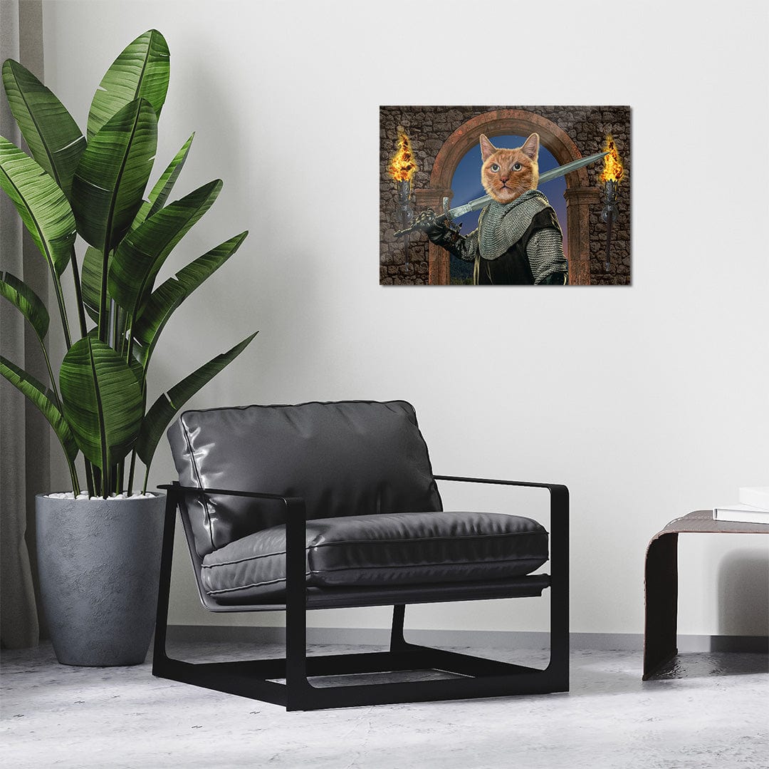 TrophySmack Sir Cat Knight - Metal Wall Art