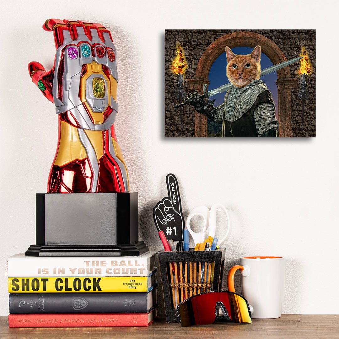 TrophySmack Sir Cat Knight - Metal Wall Art