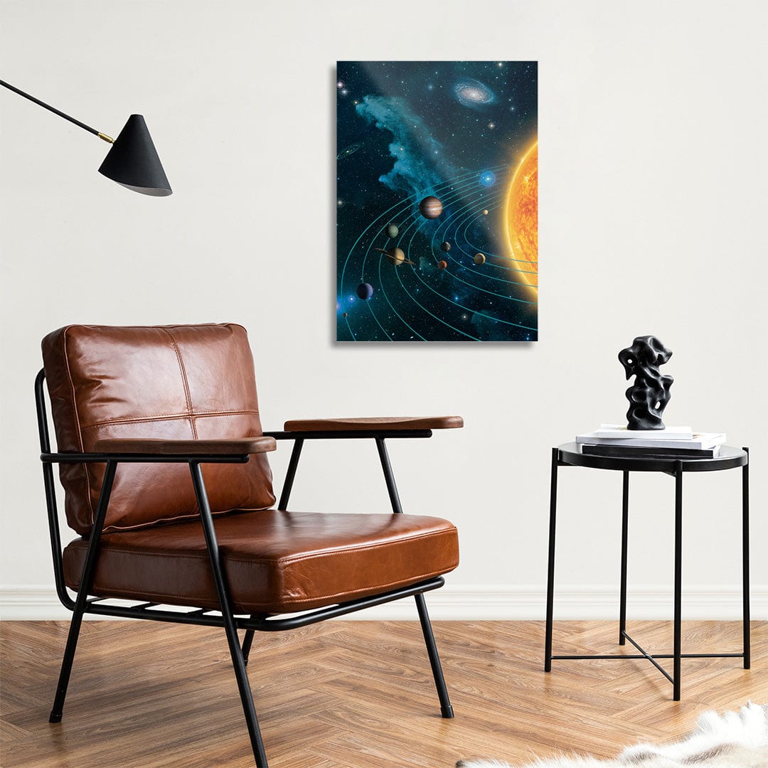 TrophySmack Solar System Dark Blue - Metal Wall Art