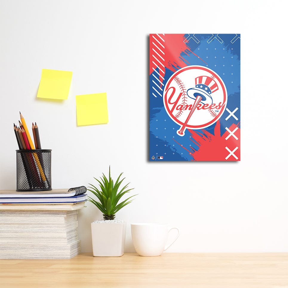 New York Yankees Stitch Logo - Metal Wall Art