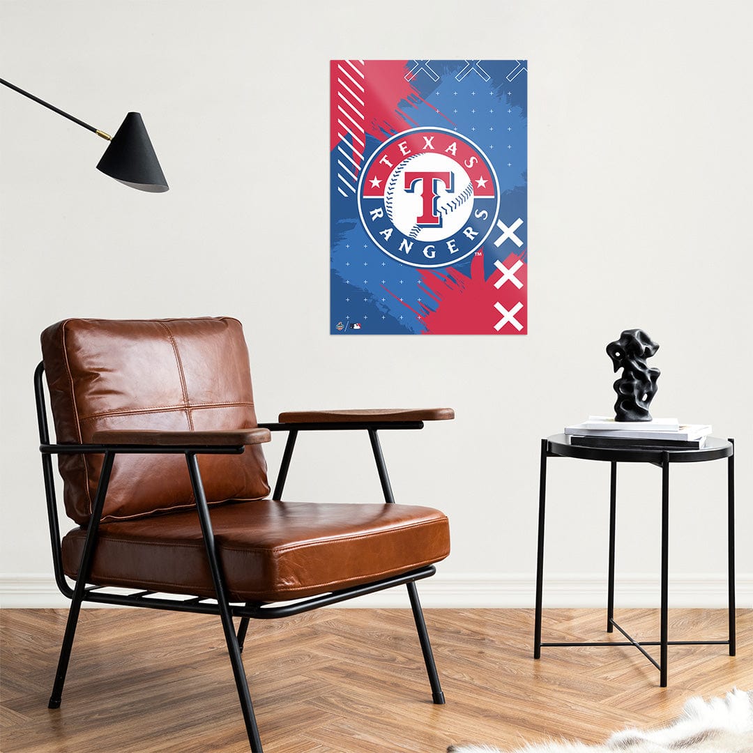 Texas Rangers 12 x 16 1998 Cooperstown Logo Art Print