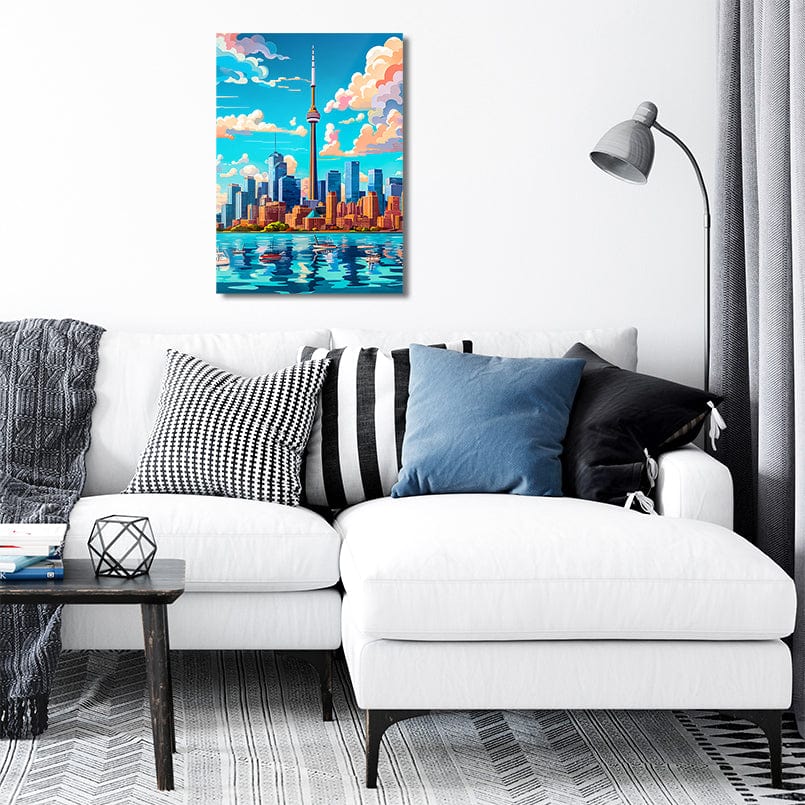 TrophySmack Toronto Canada Skyline Boats - Metal Wall Art