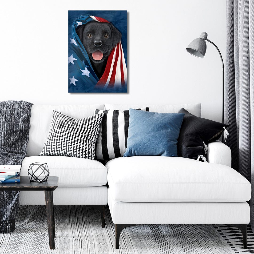 TrophySmack USA Black Lab Puppy - Metal Wall Art