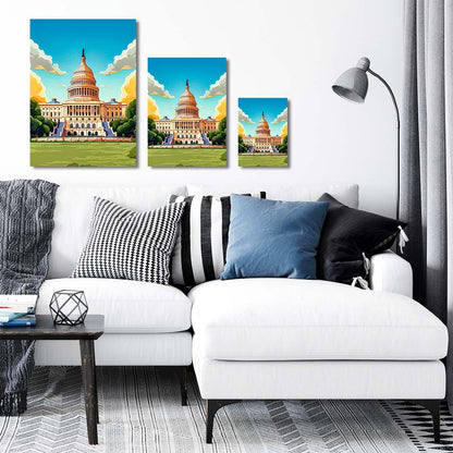 trophysmack washington dc capital metal wall art featuring a view of the U.S. Capitol