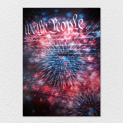 TrophySmack We The People Fireworks - Metal Wall Art