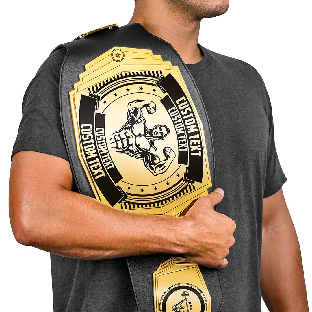 TrophySmack Weightlifting & Fitness 6lb Customizable Championship Belt