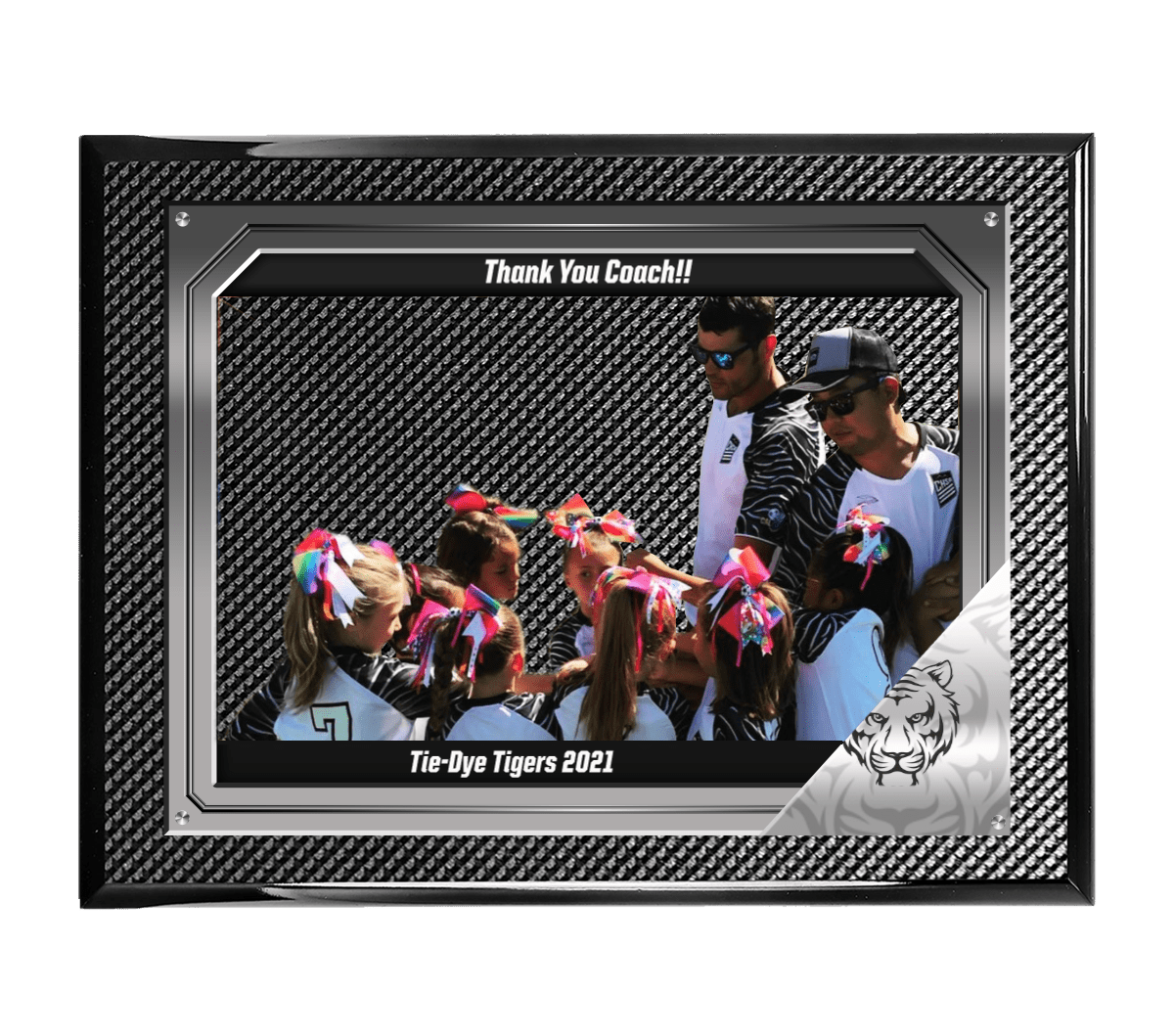 TrophySmack 12x9 Floating Acrylic Image Carbon Fiber Plaque