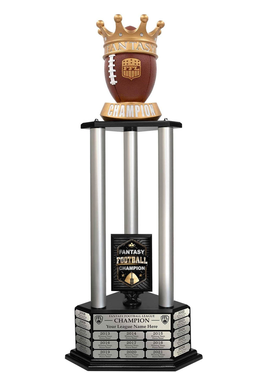 6 1/4 Tall Trash Can Trophy on Black Base - Fantasy Trophy Store