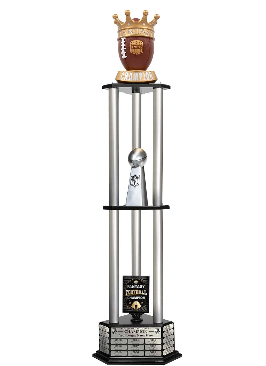 6 1/4 Tall Trash Can Trophy on Black Base - Fantasy Trophy Store