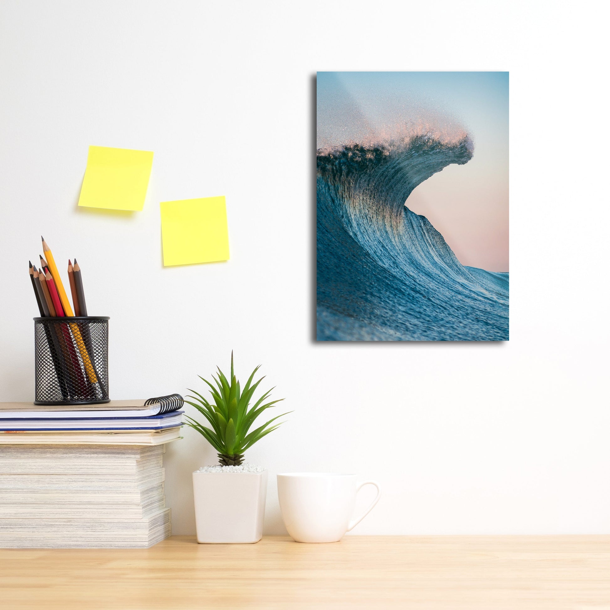 TrophySmack Blue Curl - Metal Wall Art