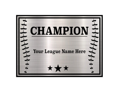 Square Base Baseball / Fantasy Baseball League Plate