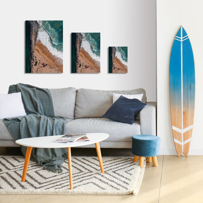 the wedge metal wall art featuring a creative representation of a surf wedge